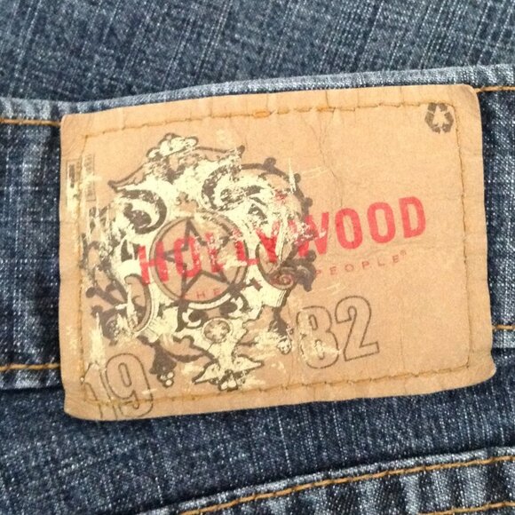 Hollywood The Jean People Women's Bermuda Blue Denim Jean Shorts Size 28 - Picture 5 of 6